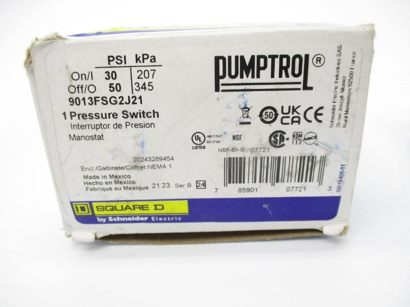 SQUARE D 9013FSG2J21 SER. B 230V 30-50PSI NSMP