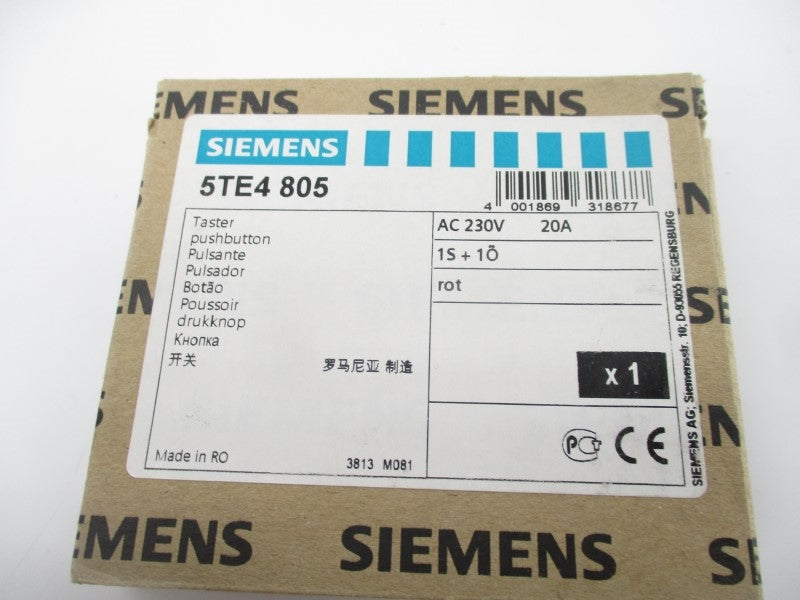 SIEMENS 5TE4805 230VAC 20A NSMP