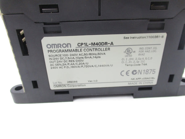 OMRON CP1L-M40DR-A 24VDC 20A NSNP