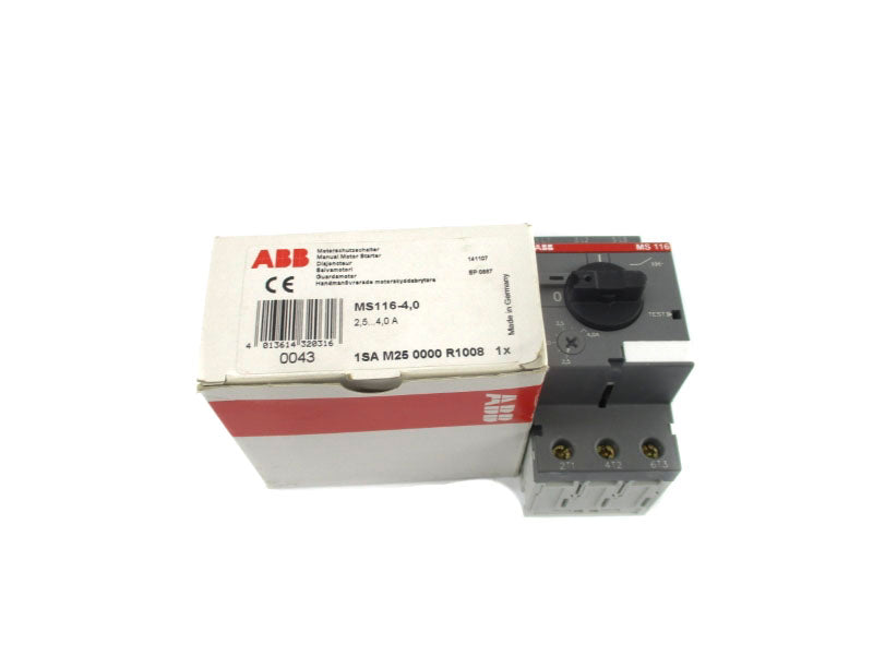 ABB 1SAM250000R1008 MS116-4.0 690VAC 2.5-4.0A NSMP