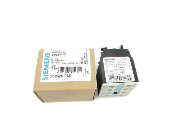 SIEMENS 3RH1921-1FA40 240V 10A NSMP