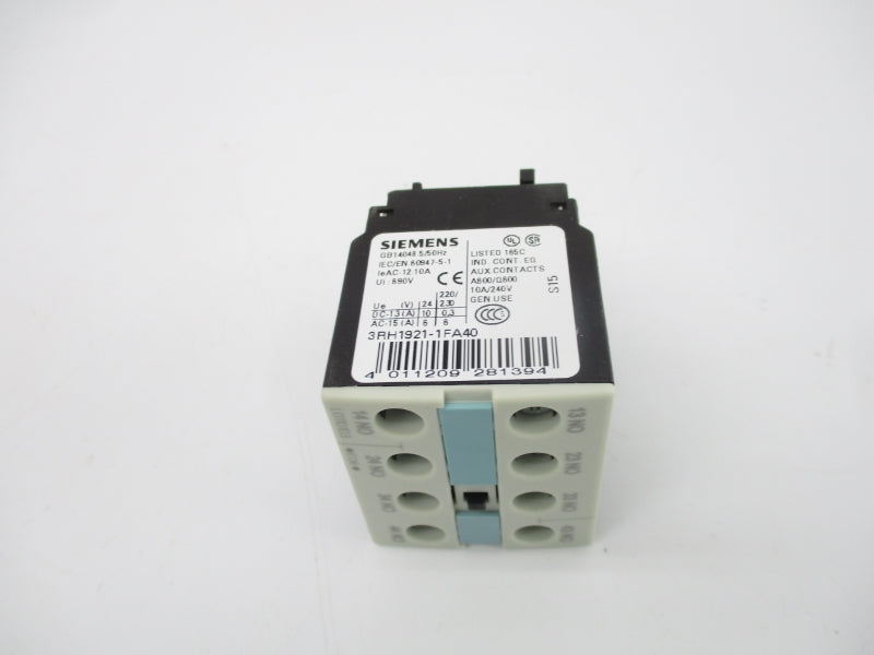 SIEMENS 3RH1921-1FA40 240V 10A NSMP