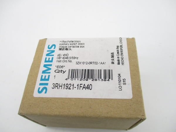 SIEMENS 3RH1921-1FA40 240V 10A NSMP
