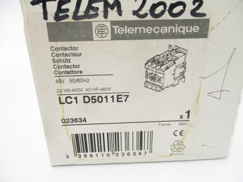 TELEMECANIQUE LC1D5011E7 48V 80A NSMP