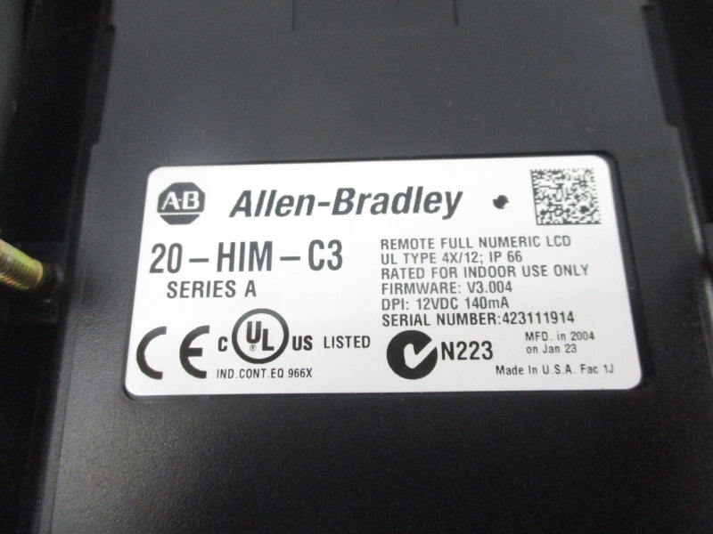 ALLEN BRADLEY 20-HIM-C3 SER. A F/W V3.004 12VDC NSNP