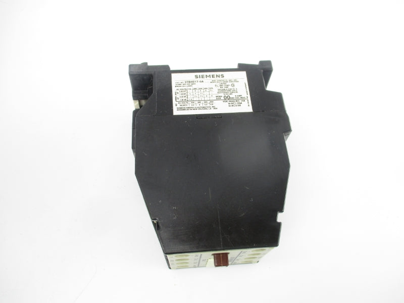 SIEMENS 3TB4017-0AA8 110/120V 9A NSMP