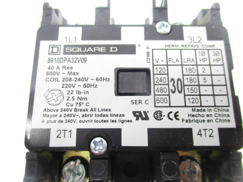 SQUARE D 8910DPA32V09 SER. C 208-240V 220V NSNP