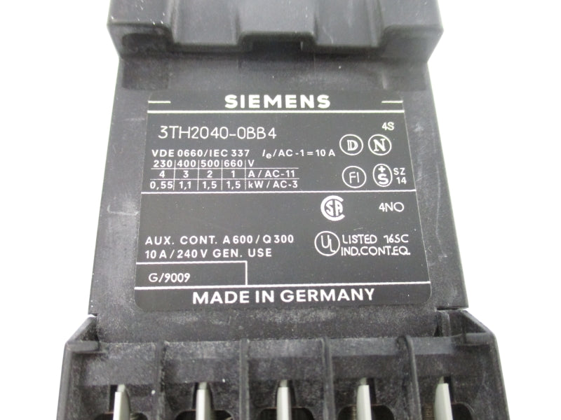 SIEMENS 3TH2040-0BB4 240V 10A UNMP