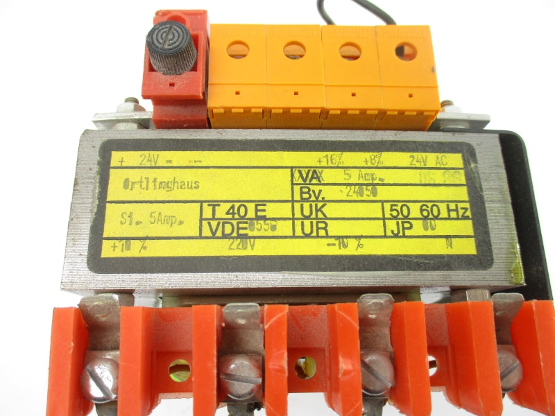 TRANSFORMER T40E 24VAC 5A UNMP