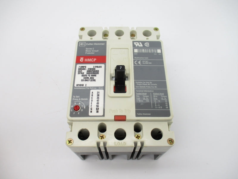CUTLER HAMMER HMCP007C0 SER. C 600V 7A NSMP
