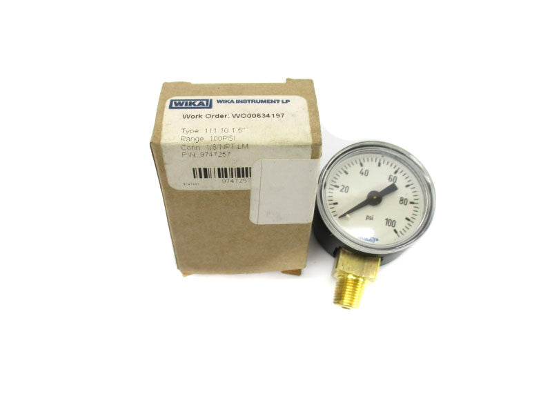 WIKA 9747257 0-100PSI 1/8" NSMP