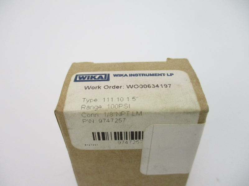 WIKA 9747257 0-100PSI 1/8" NSMP