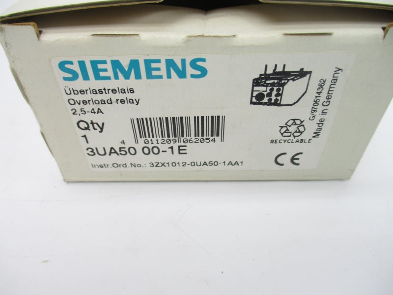 SIEMENS 3UA5000-1E 2.5-4A NSMP