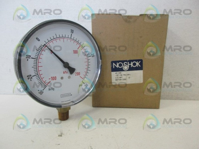NOSHOK 40.100 -30/30" PSI/KPA PRESSURE GAUGE NSMP