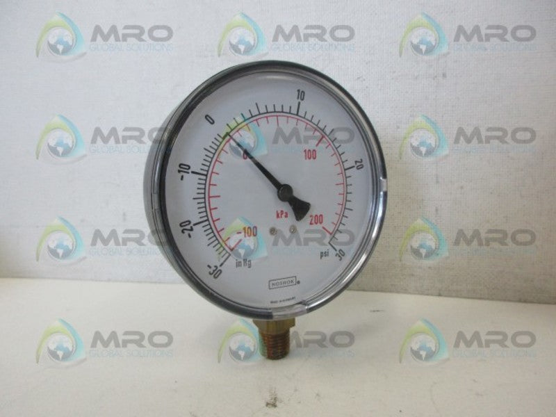 NOSHOK 40.100 -30/30" PSI/KPA PRESSURE GAUGE NSMP