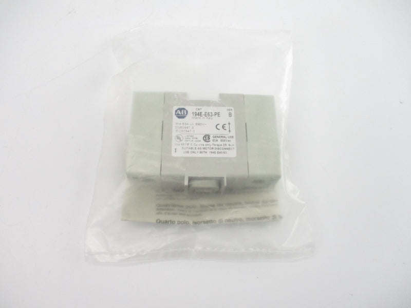 INDUSTRIAL SPARE PART 194E-E63-PE SER. B 690V 63A NSMP