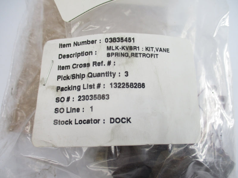 SPARE PART KIT MLK-KVSR1 03835451 NSMP