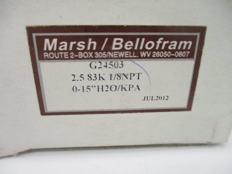 MARSH/BELLOFRAM G24503 0-15"H2O NSMP