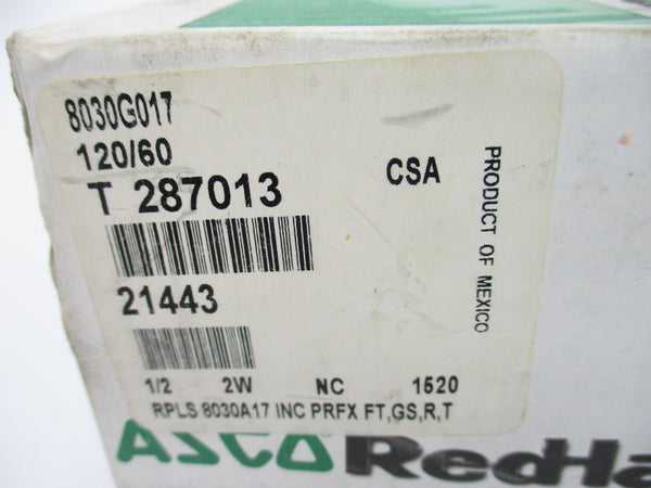 ASCO 8030G017 120V 15PSI 1/2" NSMP