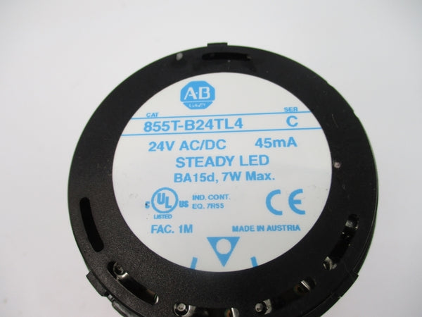 ALLEN BRADLEY 855T-B24TL4 SER. C 24VAC/DC (NO BULB) NSNP