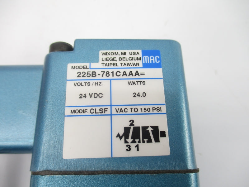 MAC 225B-781CAAA 24VDC 150PSI NSNP