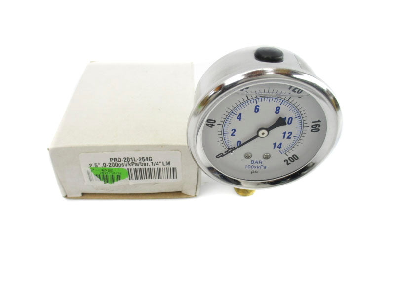 GAUGE PRO-201L-254G 0-200PSI 2.5" NSMP