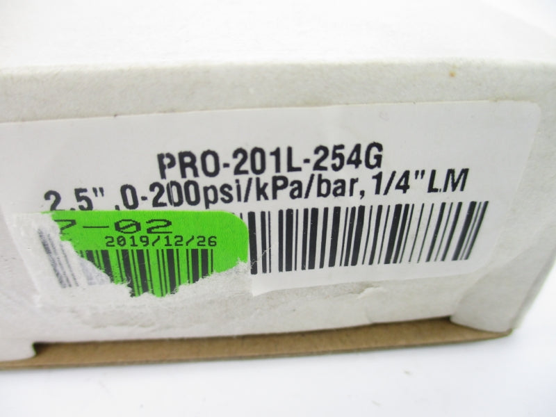 GAUGE PRO-201L-254G 0-200PSI 2.5" NSMP