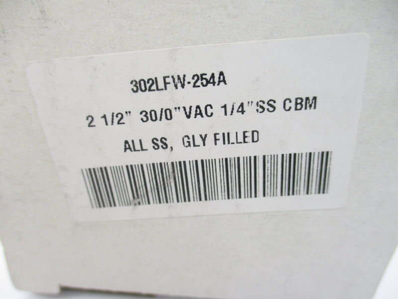 GAUGE 302LFW-254A -30-0PSI 2 1/2" NSMP
