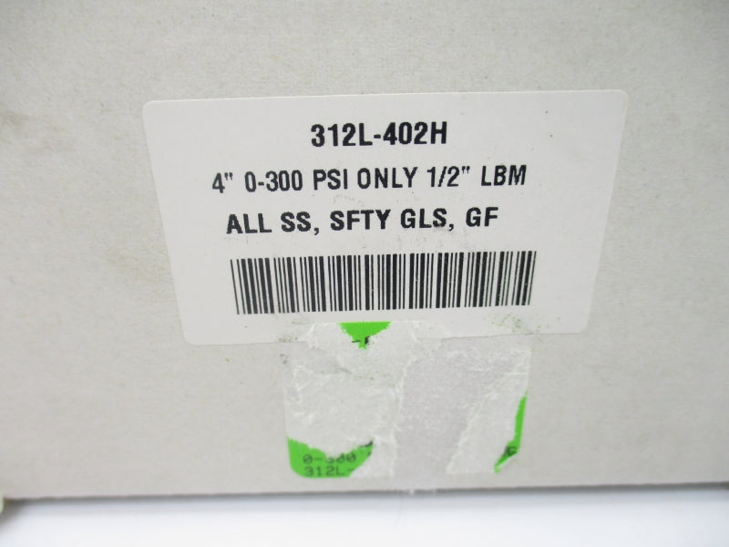 GAUGE 312L-402H 0-300PSI 4" NSMP