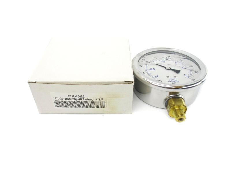 GAUGE 201L-404CC 0-30PSI 4" NSMP