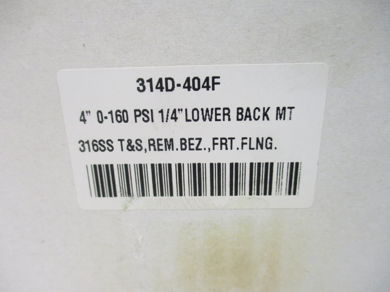 GAUGE 314D-404F 0-160PSI 4" NSMP