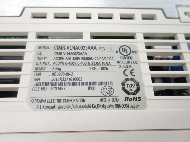 YASKAWA ELECTRIC CIMR-VU4A0023AAA 380-480V 24.0/20.0A NSNP