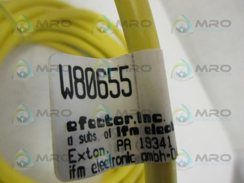 IFM EFECTOR W80655 SOCKET FOR SENSORS W/ 7/8" CONNECTOR *NEW NO BOX*