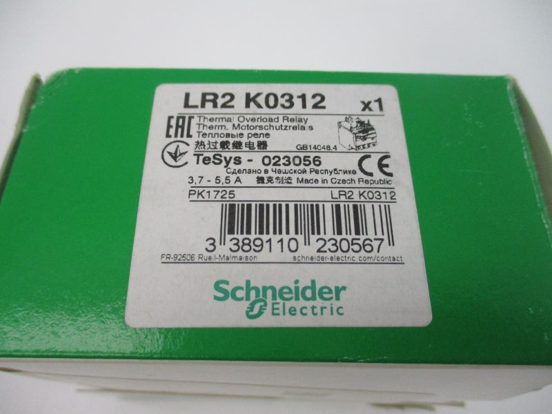 SCHNEIDER ELECTRIC LR2K0312 690V 3,7-5,5A NSMP