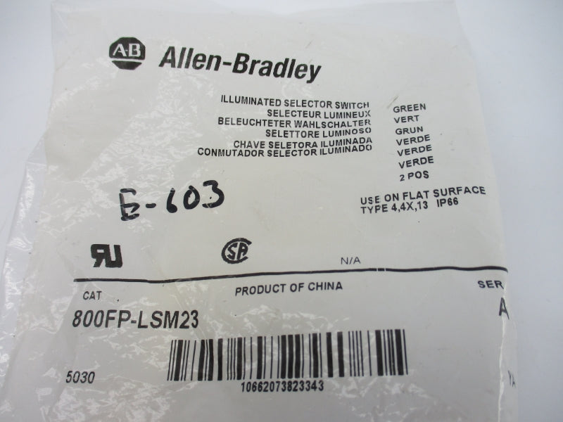 ALLEN BRADLEY 800FP-LSM23 SER. A NSMP