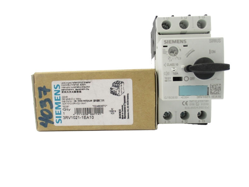 SIEMENS 3RV1021-1EA10 690V 2.8-4A NSMP