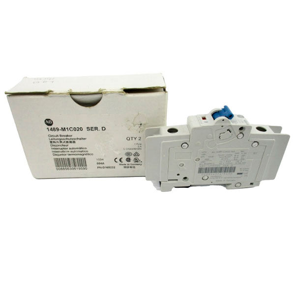 ALLEN BRADLEY 1489-M1C020 SER. D 277V 2A (PKG OF 2) NSMP
