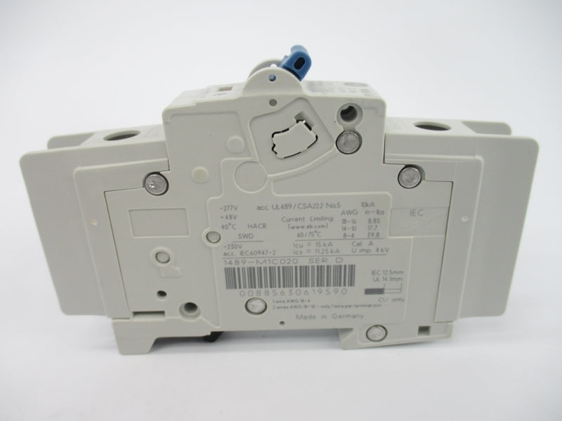 ALLEN BRADLEY 1489-M1C020 SER. D 277V 2A (PKG OF 2) NSMP