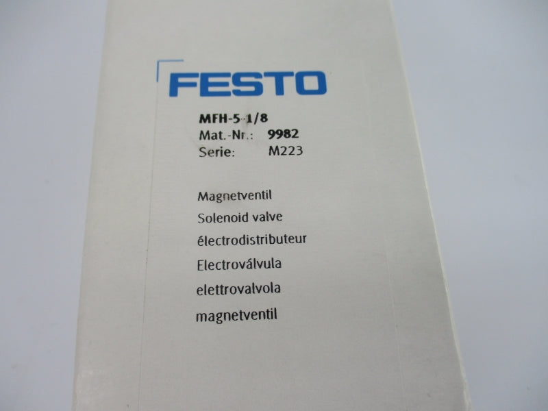 FESTO MFH-5-1/8 9982 24-120PSI NSMP