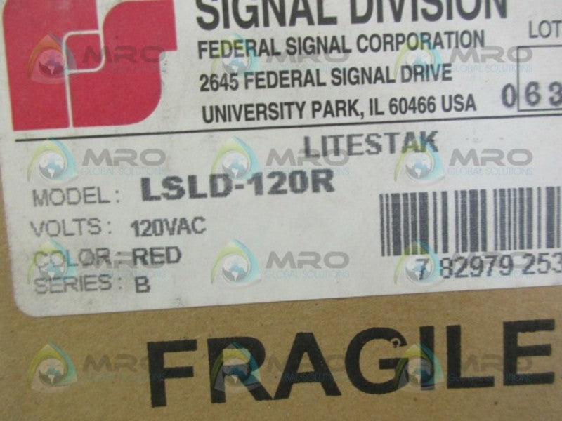 FEDERAL SIGNAL LSLD-120R LITESTAK *FACTORY SEALED*