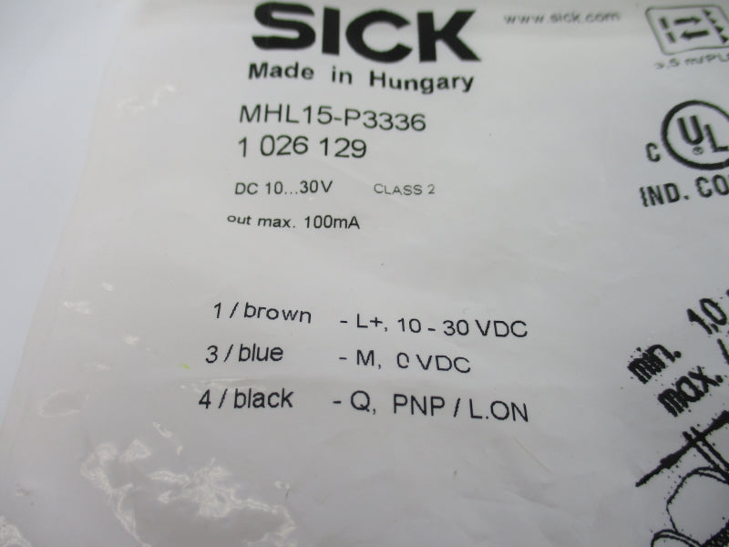 SICK MHL15-P3336 10-30VDC NSMP