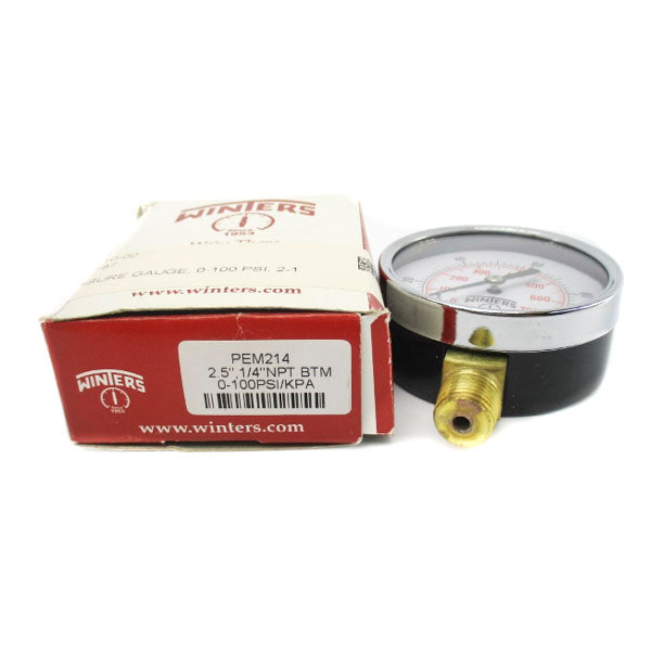 WINTERS PEM214 0-100PSI 2.5" NSMP