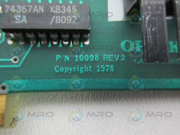 OPTEK INC. 10098 REV2 BOARD ASSEMBLY UNMP