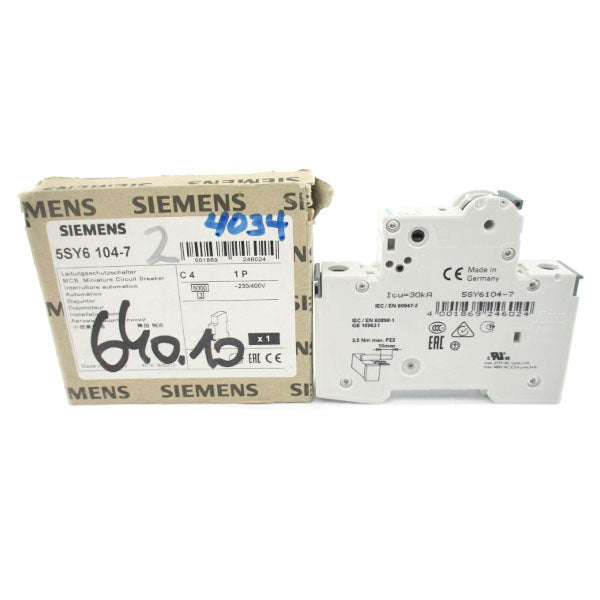 SIEMENS 5SY6104-7 230/400V 4A NSMP