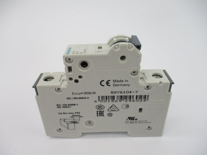 SIEMENS 5SY6104-7 230/400V 4A NSMP