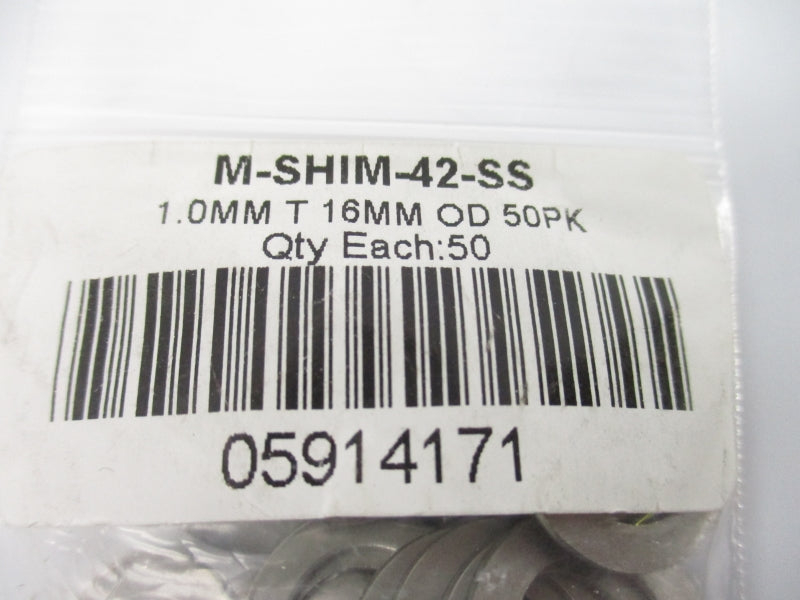 SPARE PART M-SHIM-42-SS (PKG OF 50) NSMP