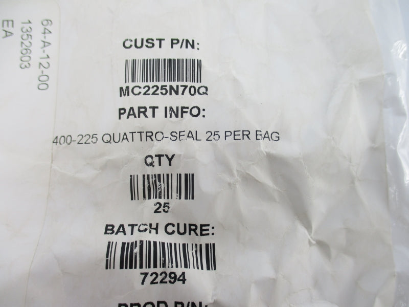 SPARE PART 400-225 QUATTRO-SEAL (PKG OF 25) NSMP