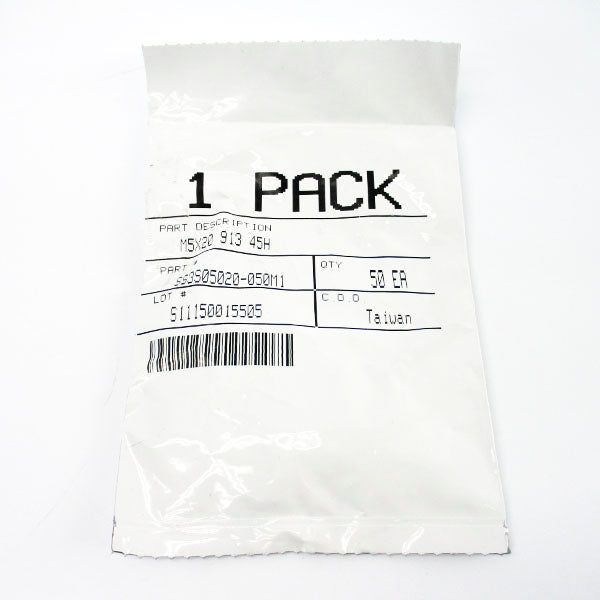 SPARE PART SS3S05020-050M1 M5X20 (PKG OF 50) NSMP
