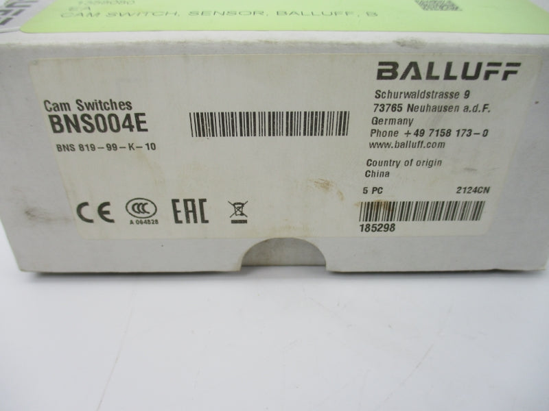 BALLUFF BNS819-99-K-10 BNS004E (PKG OF 5) NSMP