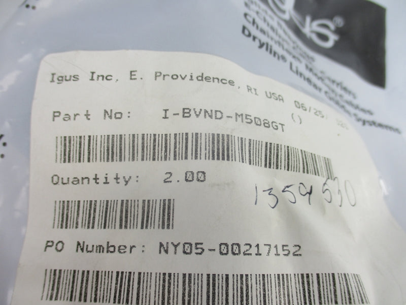 IGUS I-BVND-M508GT (PKG OF 2) NSMP